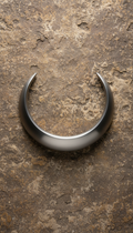 Titanium Crescent Collar Necklace