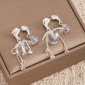 Zircon Transparent Crystal Fringe Multi-wear Earrings | 925 Silver Needle | Light Luxury Minimalist High-End | Versatile Dailywear Women