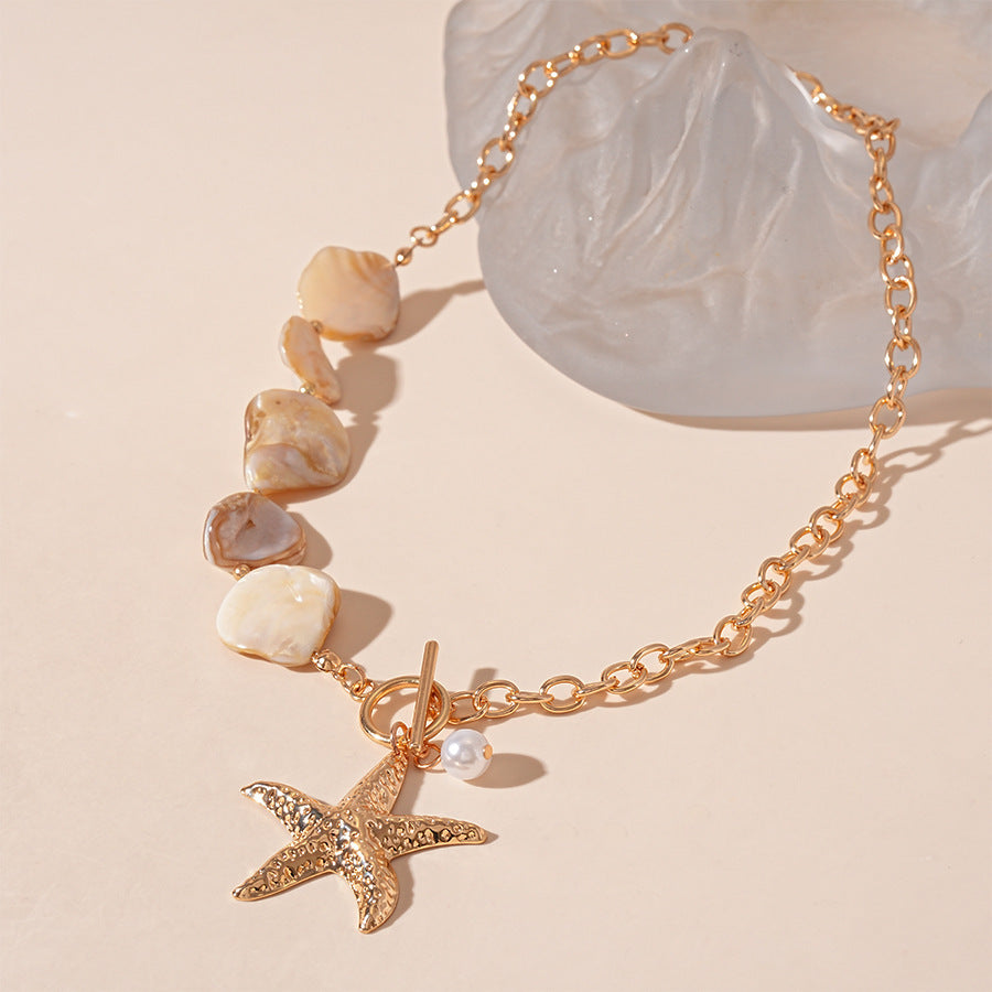 ZAMA DUMA holiday style starfish ocean series bracelet necklace personality Internet celebrity niche temperament high-end sense necklace women