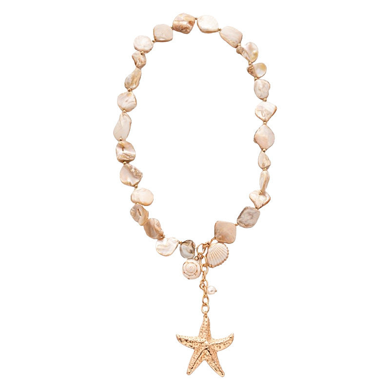 ZAMA DUMA holiday style starfish ocean series bracelet necklace personality Internet celebrity niche temperament high-end sense necklace women