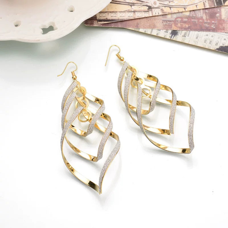 Sculptural Organic Fluid Peach Heart Matte Stud Earrings | Gold Alloy | Oversize Niche Dark Academia | Fashion Women
