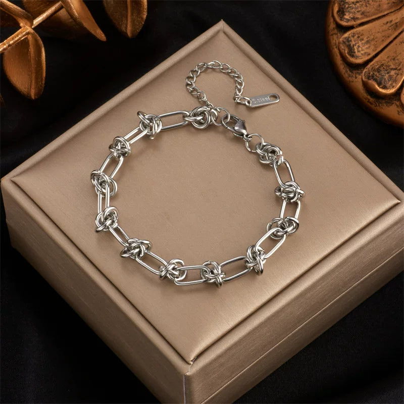 Punk Thorn Chain Titanium Steel Necklace Jewelry Set | K Gold | Heavy Industry Hip Hop Dark Trend | Fashion Women