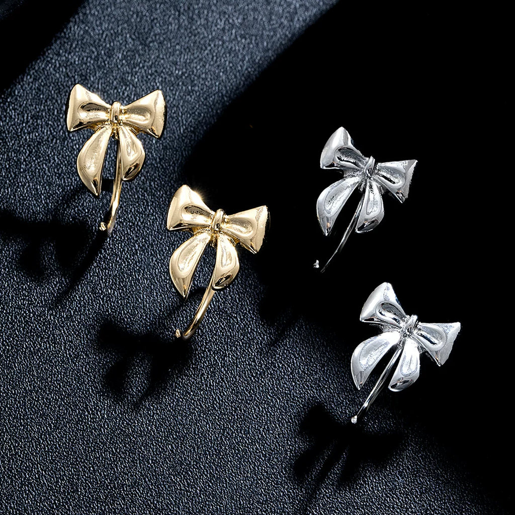 Pearl Glossy Bow Series Cold Style Jewelry Set | KC Gold Multi-material | Old Money Exquisite Niche | Light Luxury gift for her