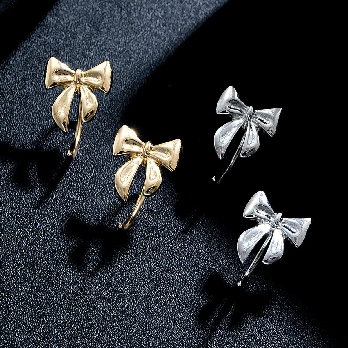 Pearl Glossy Bow Series Cold Style Jewelry Set | KC Gold Multi-material | Old Money Exquisite Niche | Light Luxury gift for her