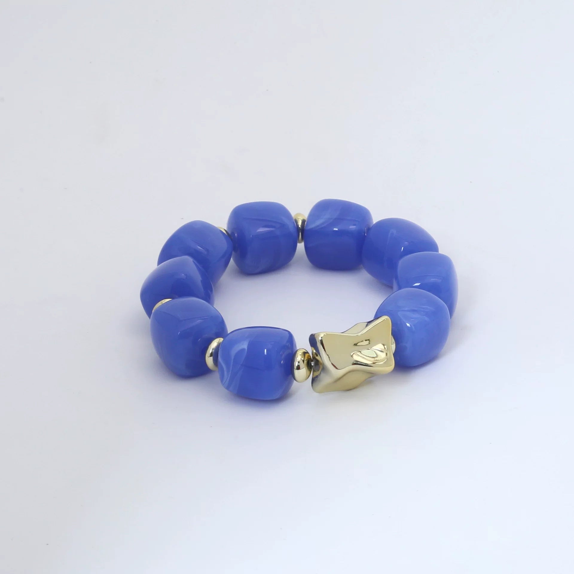 Raw Dopamine Sugar Cube Beaded Bracelet | Sculptural Acrylic | Y2K Maximalist Colorful | Versatile Light Luxury Women
