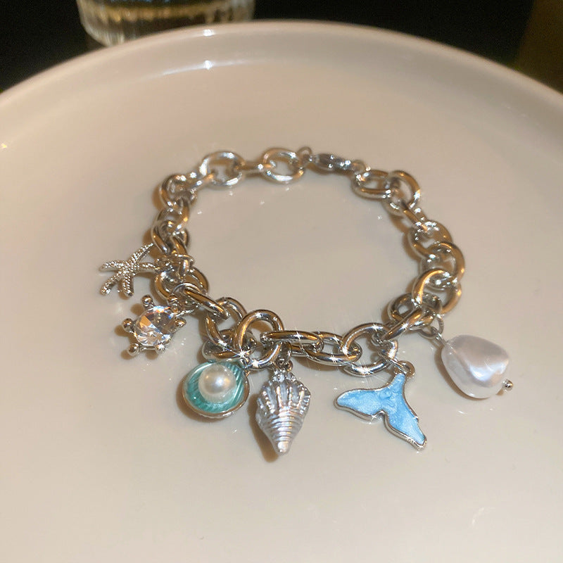 ZAMA DUMA holiday style starfish ocean series bracelet necklace personality Internet celebrity niche temperament high-end sense necklace women
