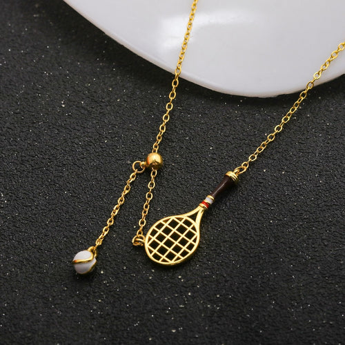 Badminton Racket Necklace | Sweet Cool Light Luxury | Sports INS Niche | Clavicle Chain Daily Women