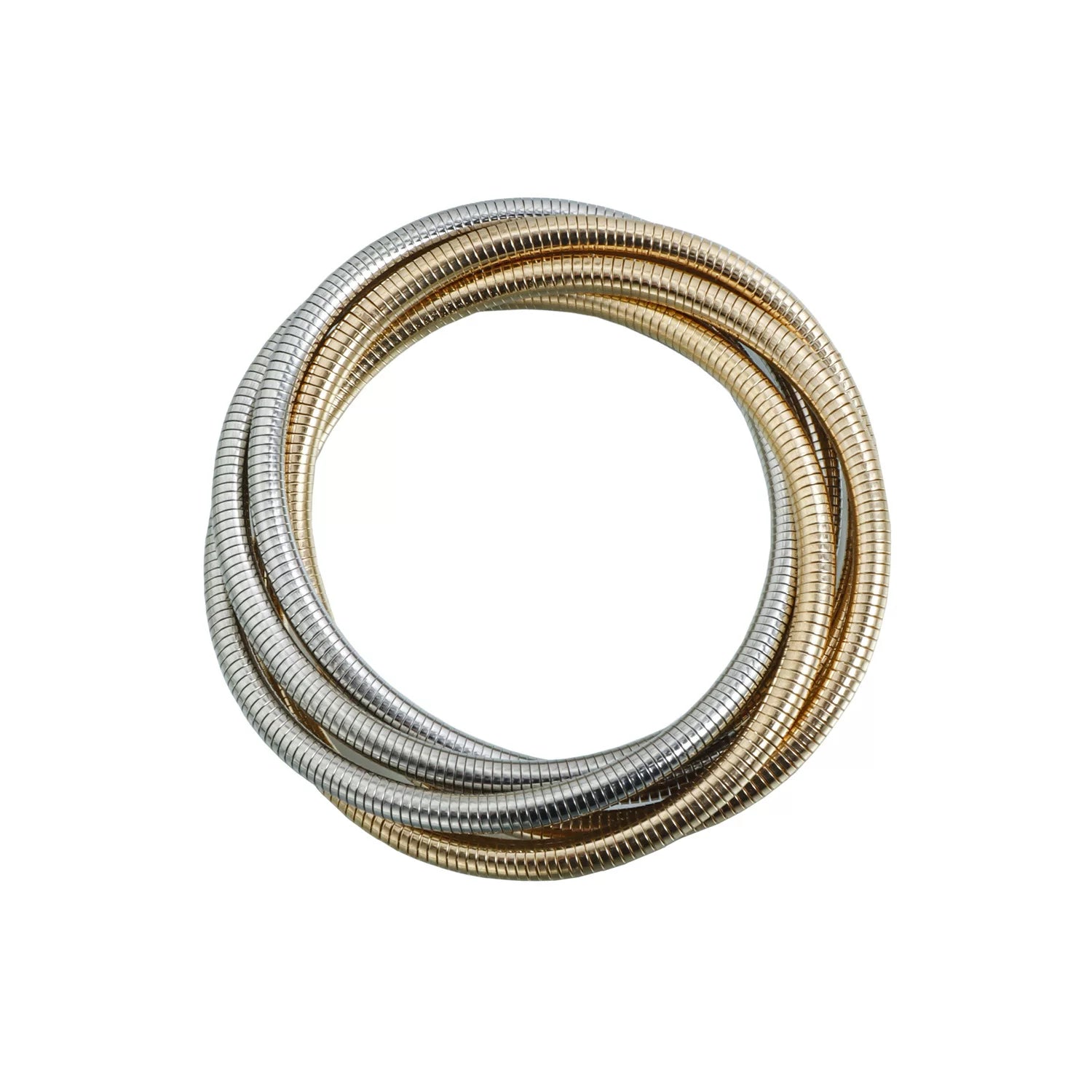 Retro multi strand snake chain layered stacked mixed metal bracelet fluid sculptural wind-inspired fluid organic bracelet anti-tarnish hypoallergenic effortless chic everyday style