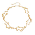 Sculptural Lava Irregular Necklace Earrings Set | Alloy | INS Niche Retro Light Luxury | Fashion Jewelry Women