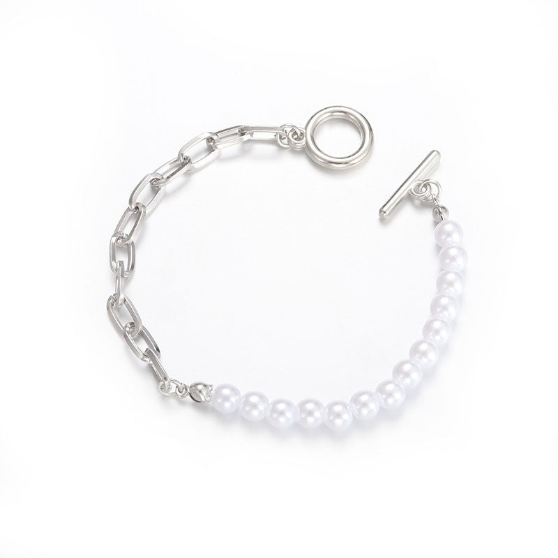 ZAMA DUMA Longrui fashion pearl lucky square brand love bracelet small fresh temperament high sense design jewelry versatile fashion