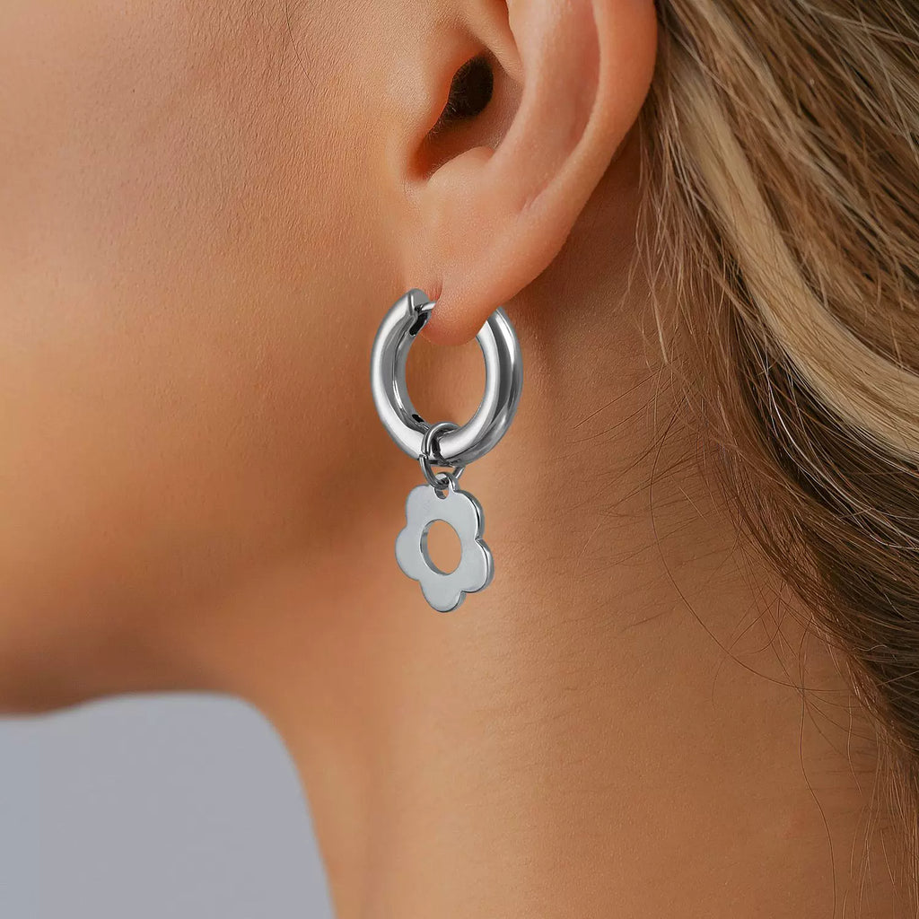 Love Bear Ear Buckle Stud Earrings | Alloy Silver Needle | Punk Y2K ｜Sweet Cool Babe Niche | Sexy Design  Senior Women