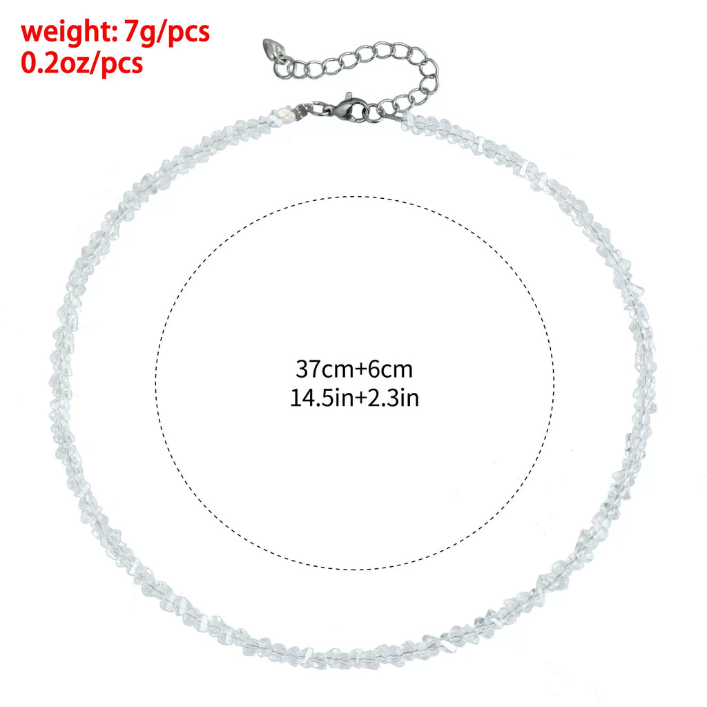 CZ Multi-Faceted Dainty Crystal Pendant Necklace | INS Minimalist Light Luxury | Fashion Collarbone Women