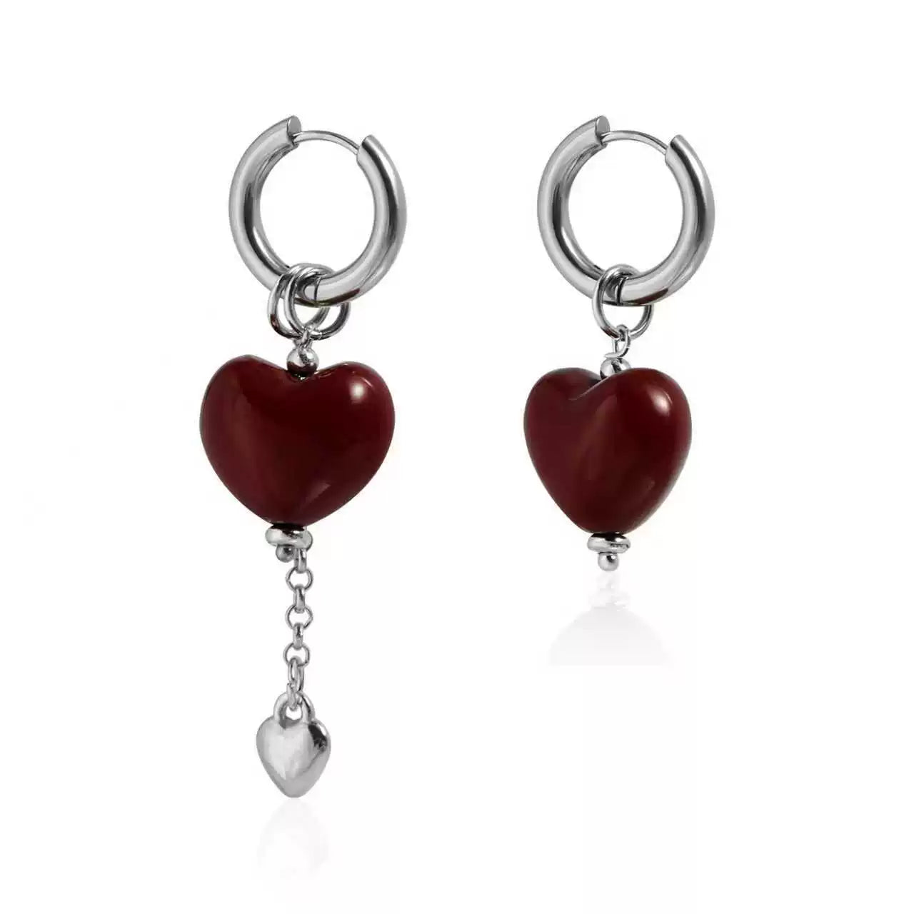 Love Bear Ear Buckle Stud Earrings | Alloy Silver Needle | Punk Y2K ｜Sweet Cool Babe Niche | Sexy Design  Senior Women