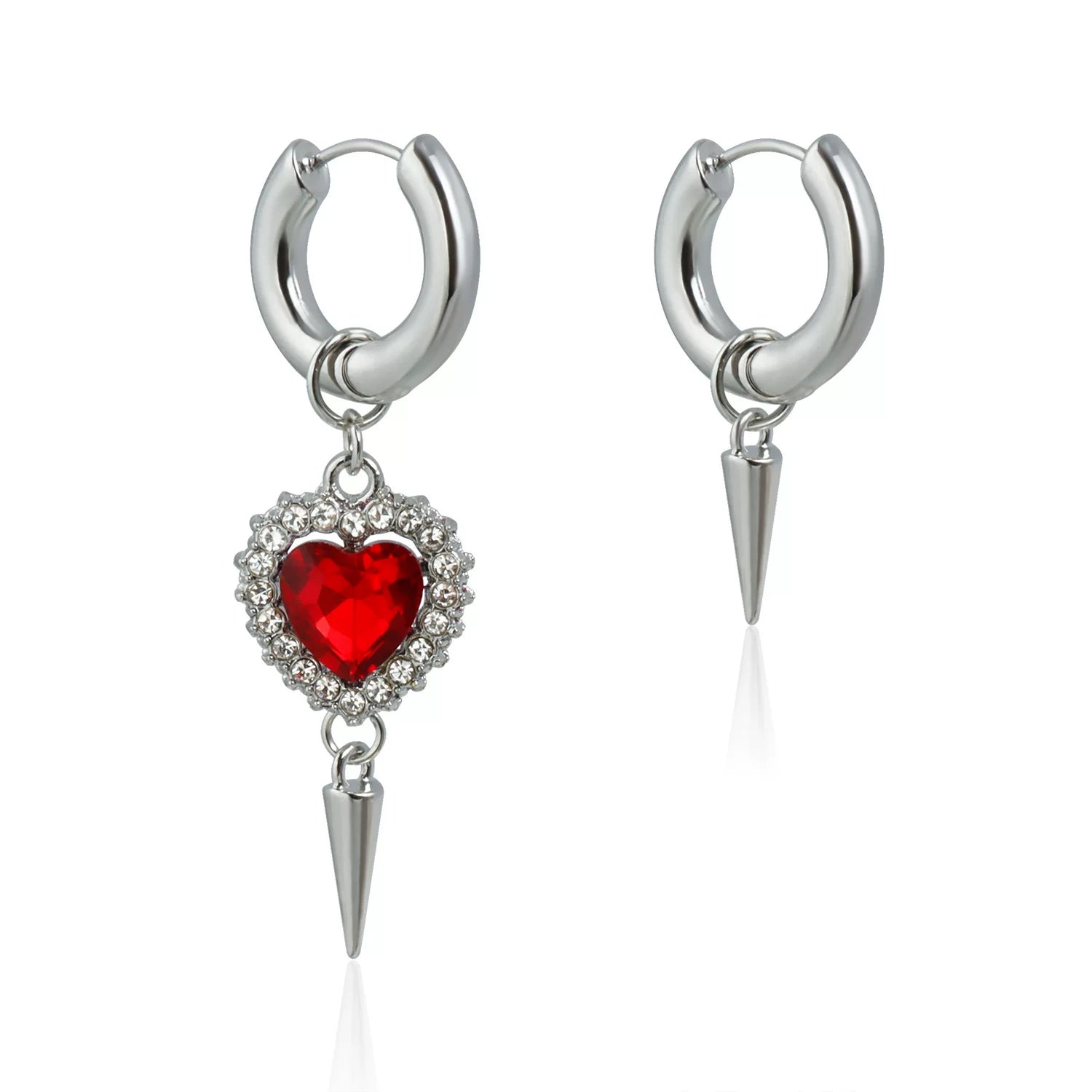 Love Bear Ear Buckle Stud Earrings | Alloy Silver Needle | Punk Y2K ｜Sweet Cool Babe Niche | Sexy Design  Senior Women