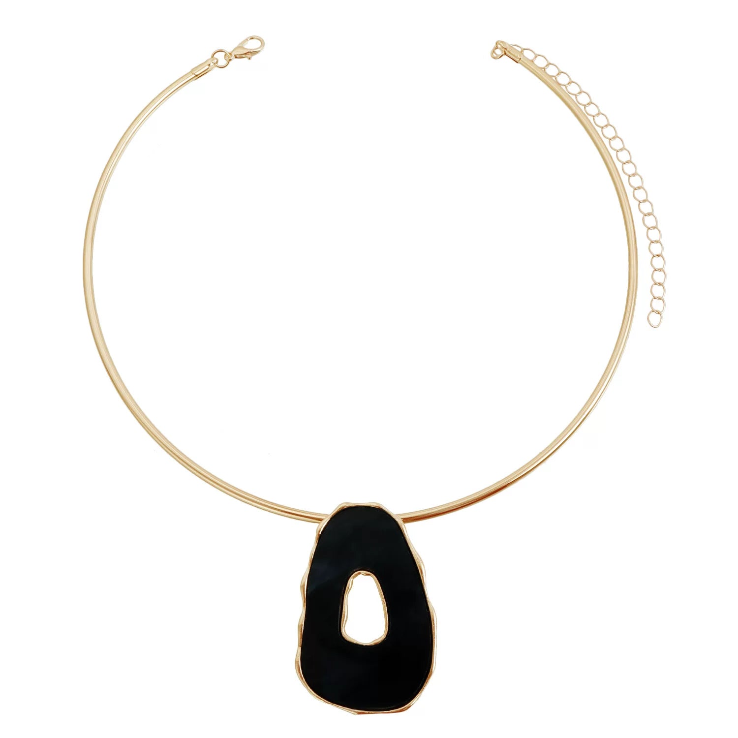 Vintage Sculpture Fluid Irregular Hollow Geometric Fritillary Metal Mixed and Matched Collar Bracelet Earrings Three-piece Versatile Set