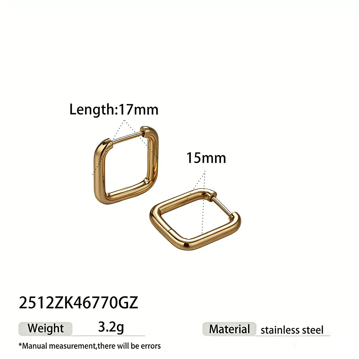 Stainless Steel Mixed Metal two tone Gold and Silver Sculptural splicing Geometric structural Earrings Premium Glossy Gold Ear Buckles Daily wear Commuter effortless chic