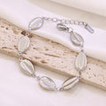 ZAMA DUMA summer beach ocean stainless steel hollow conch shell bracelet women's 18K gold-plated jewelry
