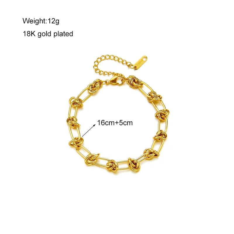 Punk Thorn Chain Titanium Steel Necklace Jewelry Set | K Gold | Heavy Industry Hip Hop Dark Trend | Fashion Women