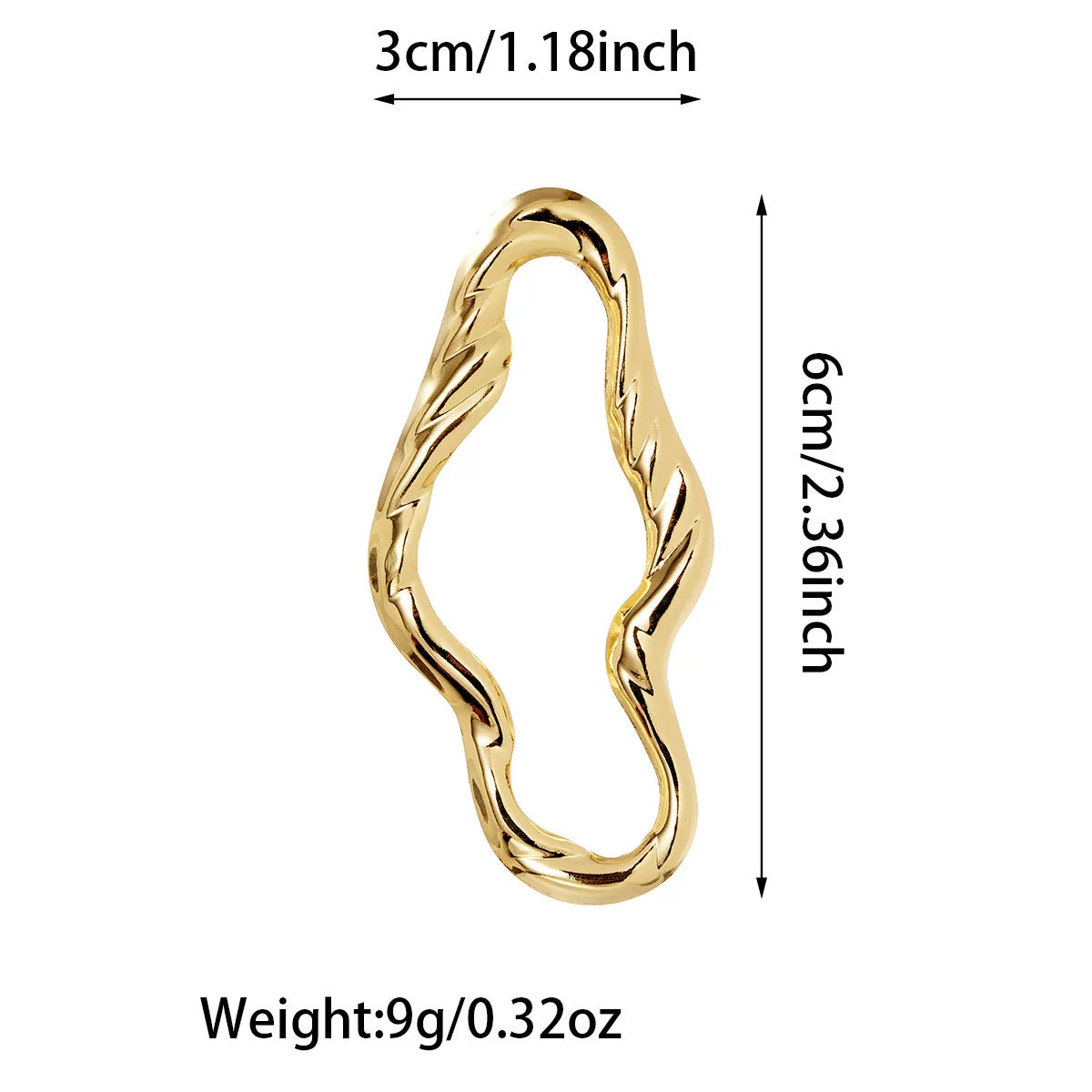 Sculptural Spiral Geometric Smooth Surface Stud Earrings | Gold Alloy | Exaggerated Niche Light Luxury | High-End Fashion Women