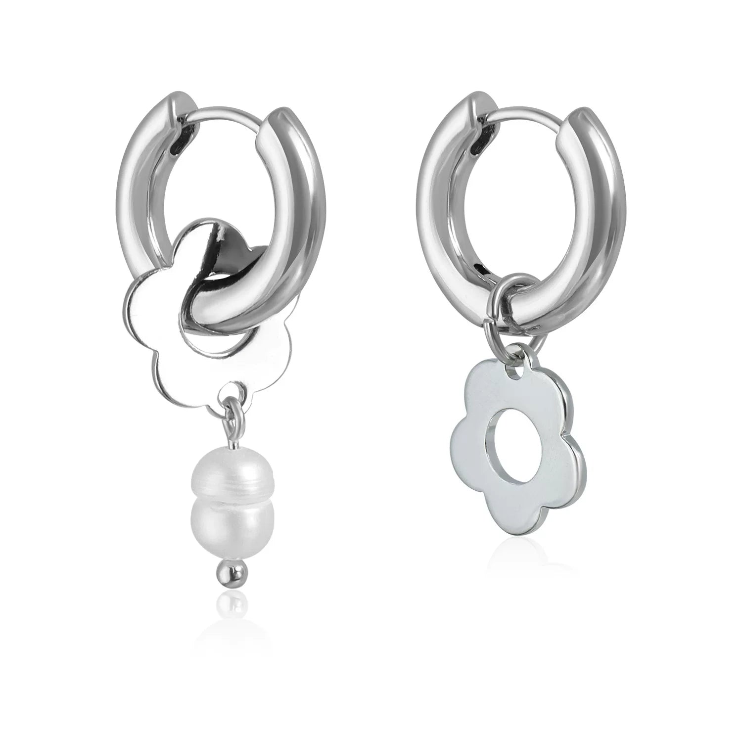 Love Bear Ear Buckle Stud Earrings | Alloy Silver Needle | Punk Y2K ｜Sweet Cool Babe Niche | Sexy Design  Senior Women