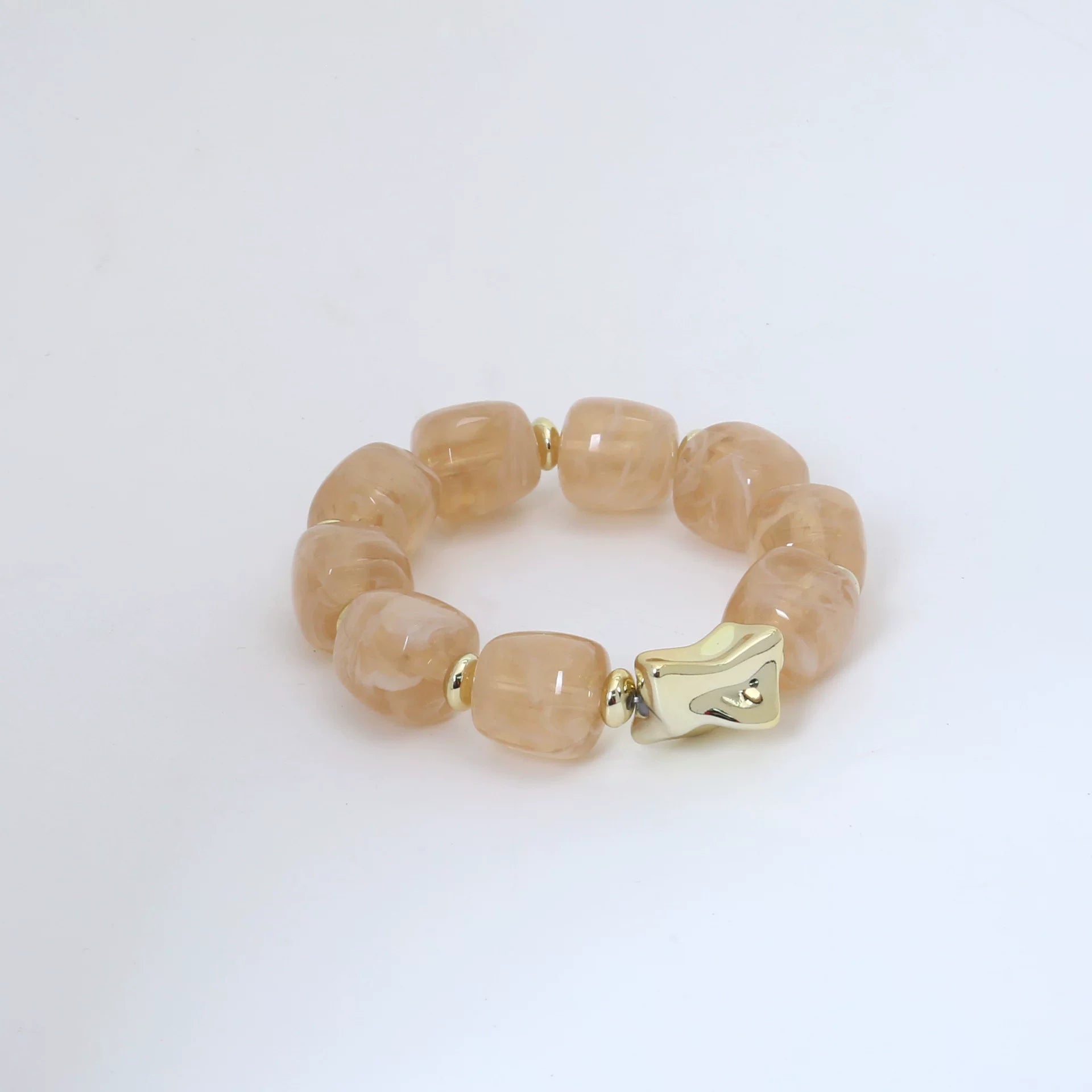 Raw Dopamine Sugar Cube Beaded Bracelet | Sculptural Acrylic | Y2K Maximalist Colorful | Versatile Light Luxury Women