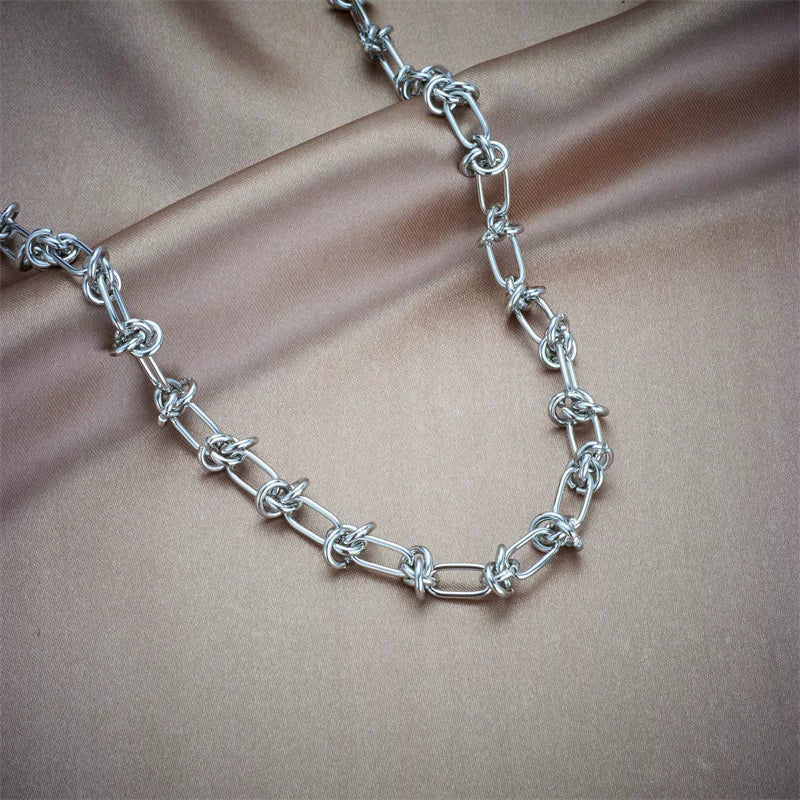 Punk Thorn Chain Titanium Steel Necklace Jewelry Set | K Gold | Heavy Industry Hip Hop Dark Trend | Fashion Women