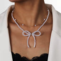 Pearl Glossy Bow Series Cold Style Jewelry Set | KC Gold Multi-material | Old Money Exquisite Niche | Light Luxury gift for her