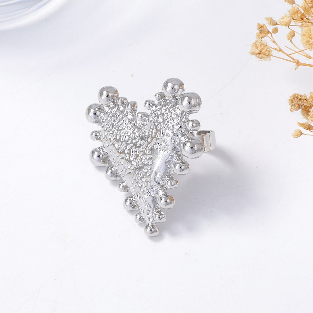 ZAMA DUMA literary temperament Daily versatile personality trend minimalist Unique shape Love living adjustable ring