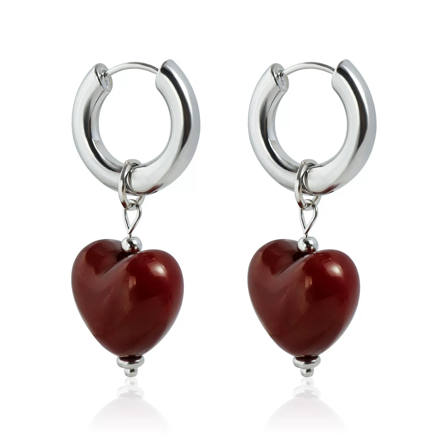 Love Bear Ear Buckle Stud Earrings | Alloy Silver Needle | Punk Y2K ｜Sweet Cool Babe Niche | Sexy Design  Senior Women