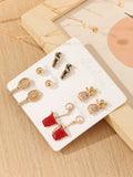 ZAMA DUMA European and American cross-border new sports diamond stud earrings tennis golf basketball football ball fashion jewelry earrings
