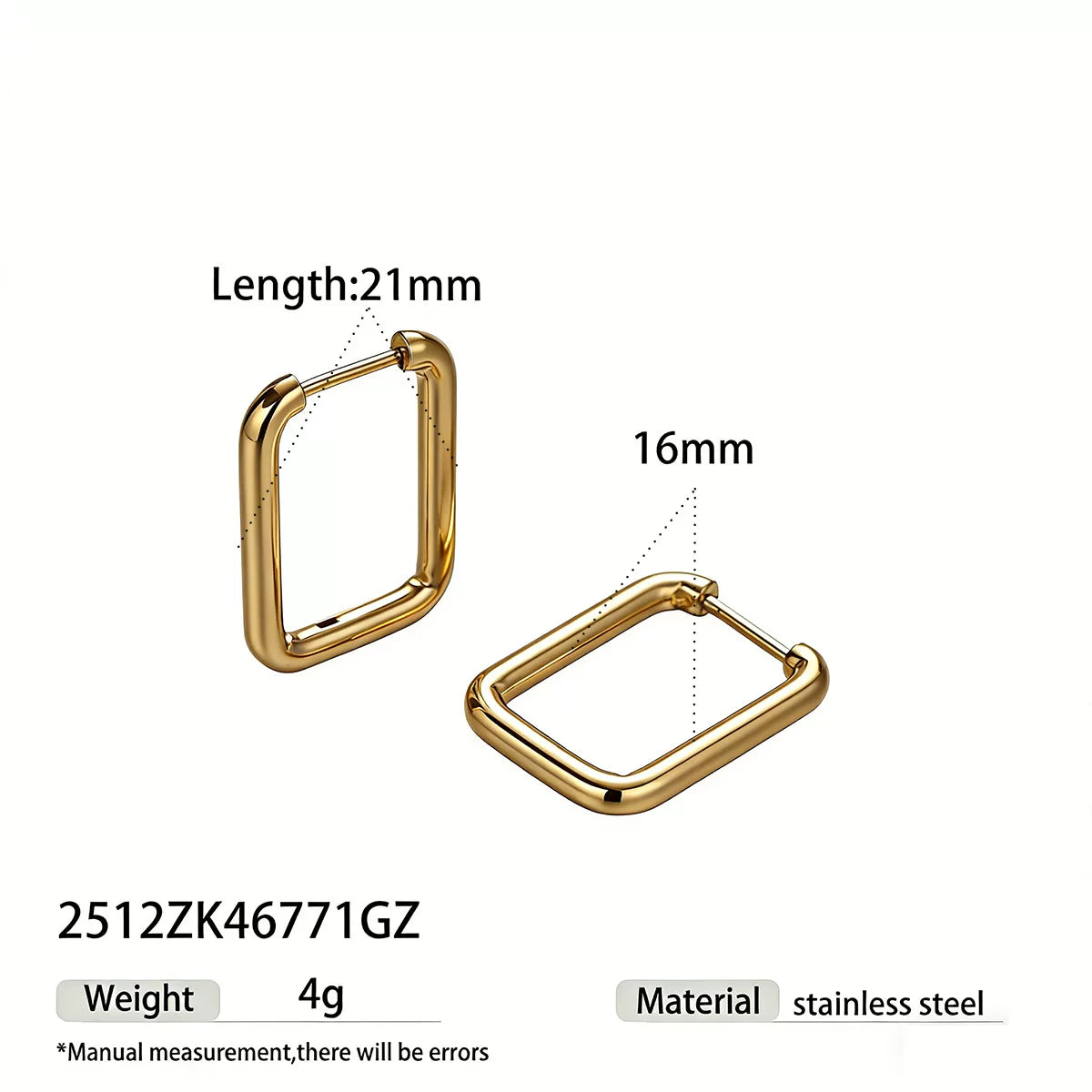 Stainless Steel Mixed Metal two tone Gold and Silver Sculptural splicing Geometric structural Earrings Premium Glossy Gold Ear Buckles Daily wear Commuter effortless chic