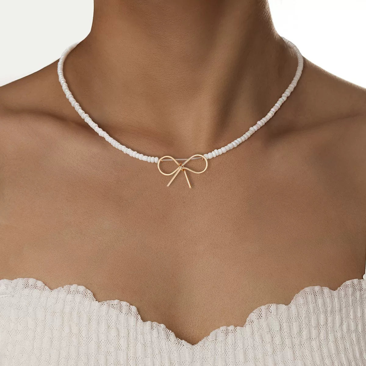 Pearl Glossy Bow Series Cold Style Jewelry Set | KC Gold Multi-material | Old Money Exquisite Niche | Light Luxury gift for her