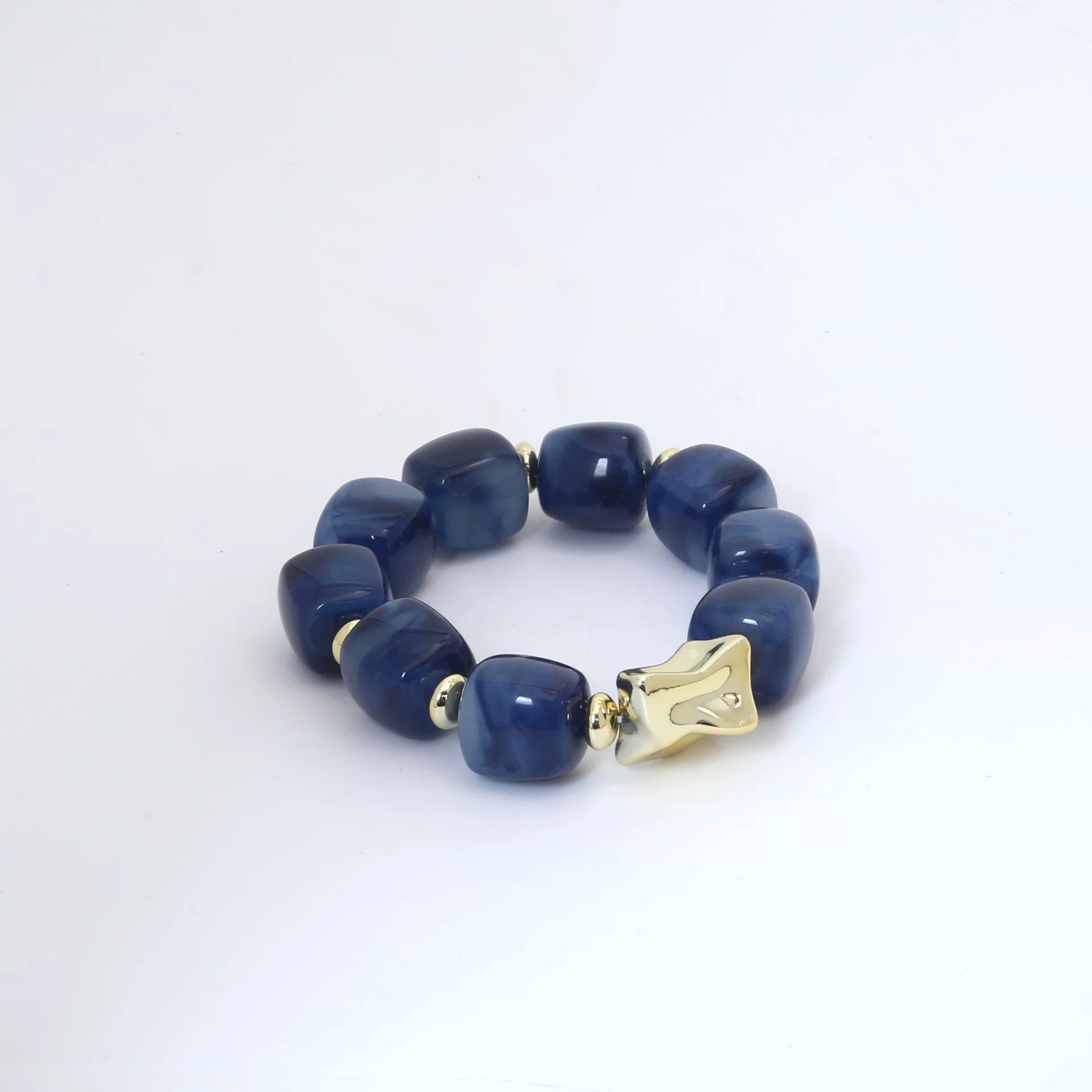 Raw Dopamine Sugar Cube Beaded Bracelet | Sculptural Acrylic | Y2K Maximalist Colorful | Versatile Light Luxury Women