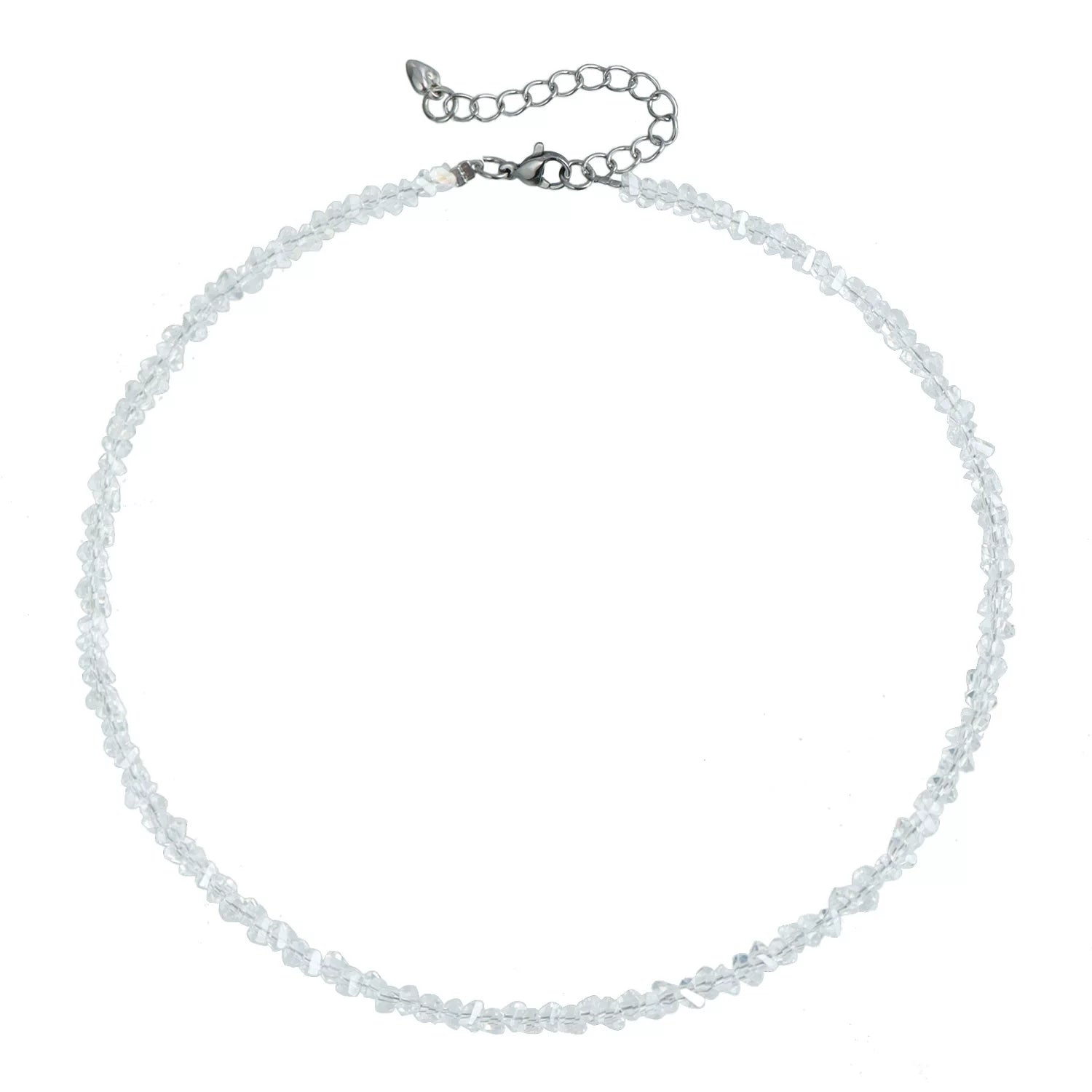 CZ Multi-Faceted Dainty Crystal Pendant Necklace | INS Minimalist Light Luxury | Fashion Collarbone Women